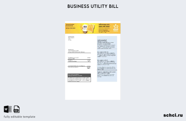 цифровая загрузка Великобритания EDF Energy, электроэнергия и газ, шаблон версии